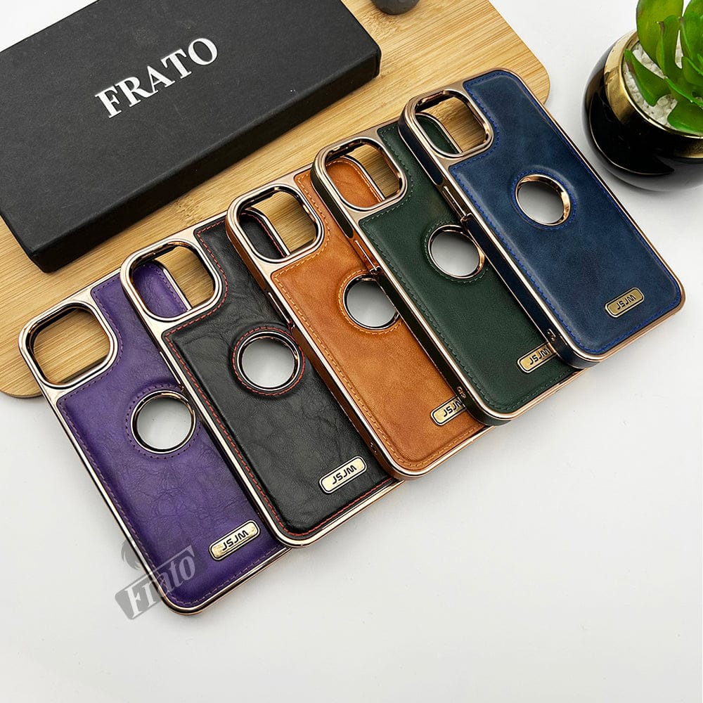 iPhone 16 Pro Max Classy Elite Black Leather Case – Premium Slim Shockproof Luxury Cover