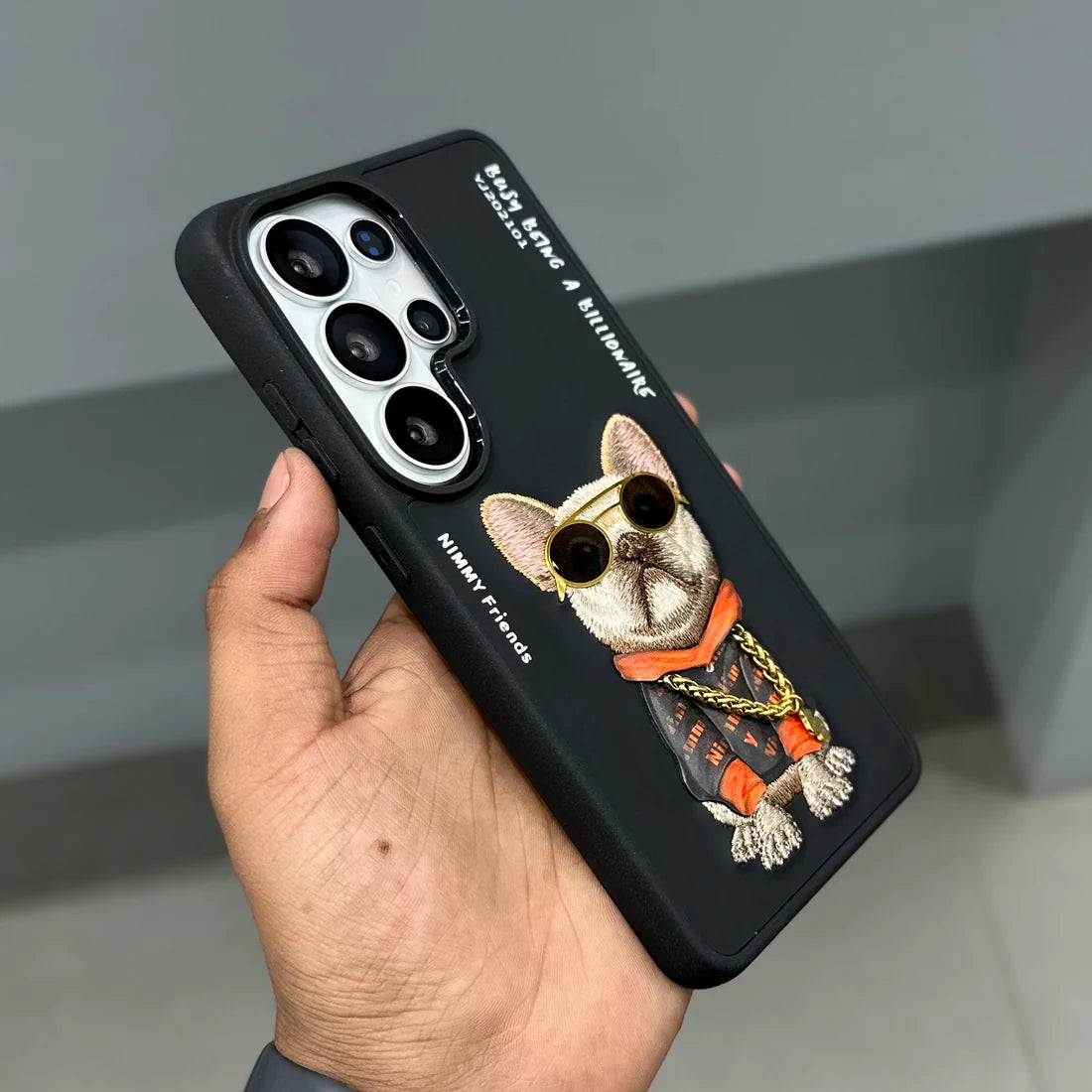 Nimmy Dog Designer Case for Samsung Galaxy S26 Ultra – Cute Black Cartoon Cover with Shockproof Protection & Anti-Slip Grip