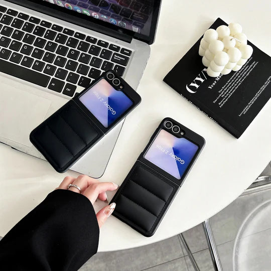 Samsung Galaxy Z Flip 6 Cotton Vault Fabric Case – Soft Touch Slim Cover with Hinge Protection & Anti-Slip Grip