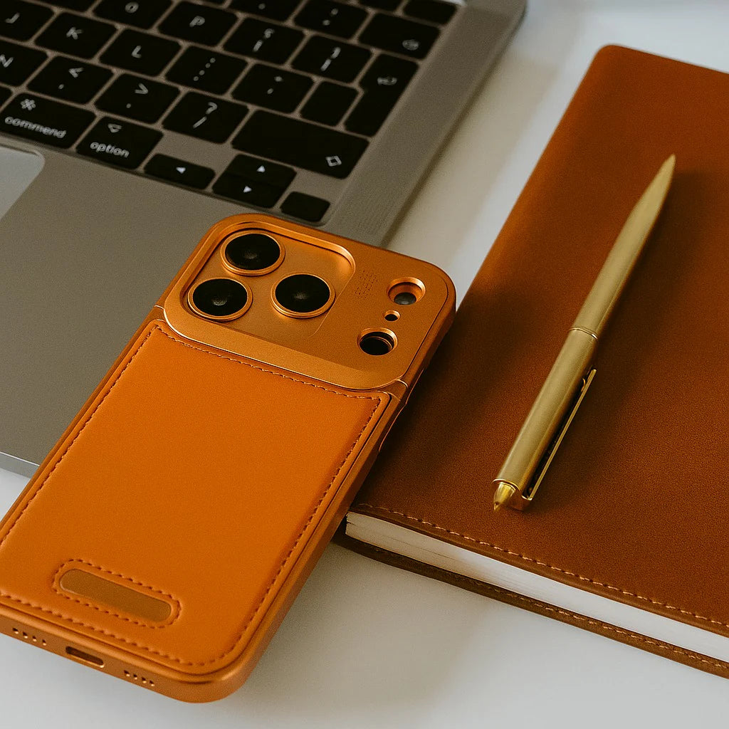 Premium Metallic Leather Case for iPhone 17 Series – Aero Flex Shockproof Cover
