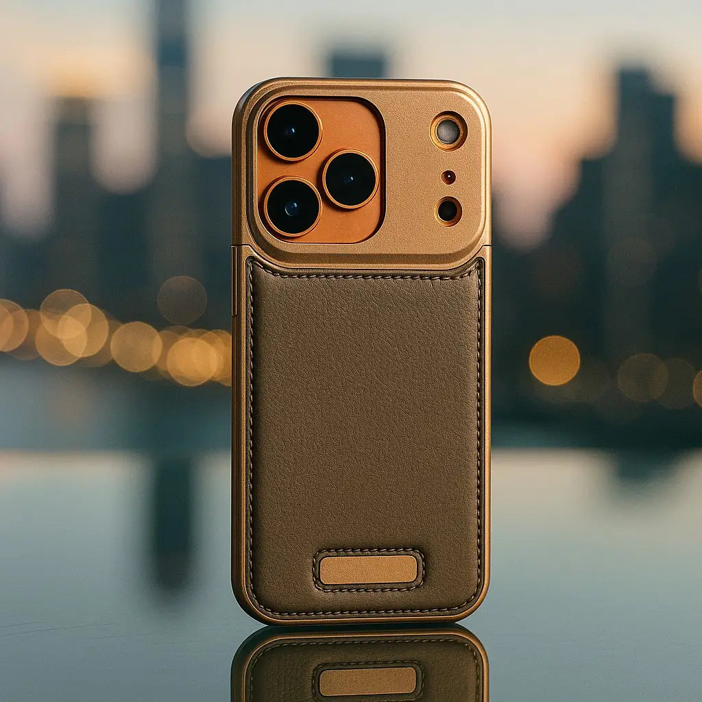 Premium Metallic Leather Case for iPhone 17 Series – Aero Flex Shockproof Cover