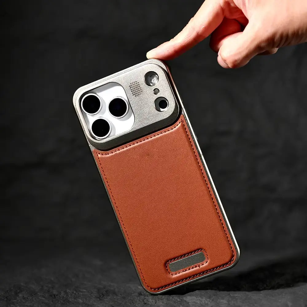 Premium Metallic Leather Case for iPhone 17 Series – Aero Flex Shockproof Cover
