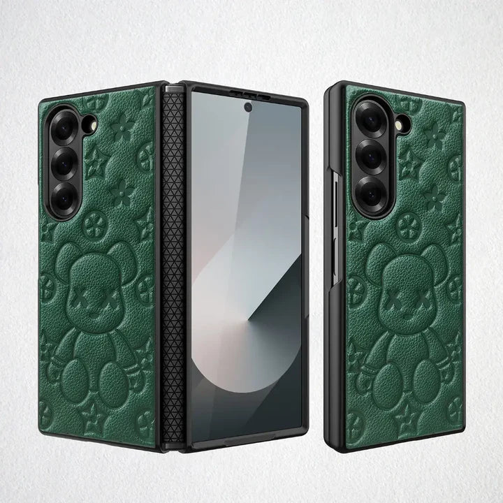 Samsung Galaxy Z Fold 6 Mythic Bear Designer Case – Cute Cartoon Cover with Shockproof Protection & Hinge Support