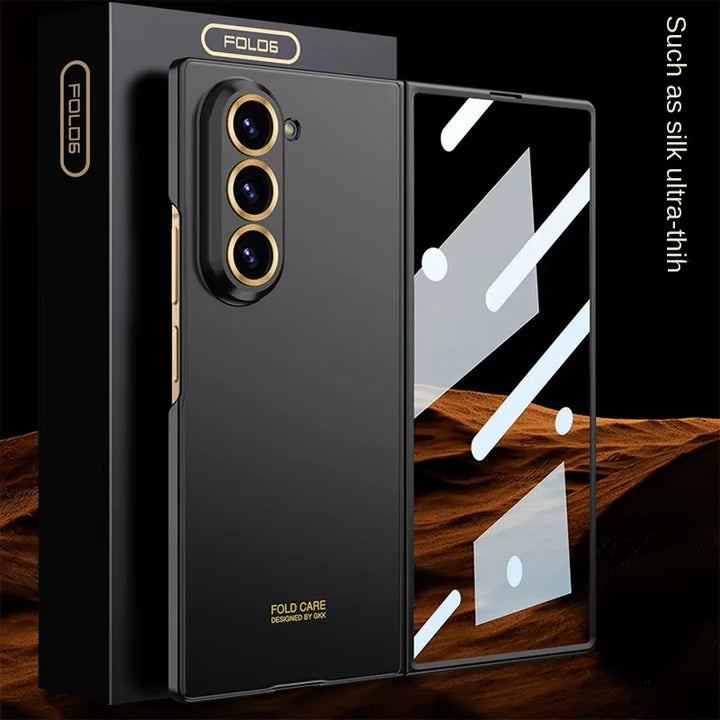 Samsung Galaxy Z Fold Series Micro Frosted Shield Case – Slim Matte Anti-Fingerprint Cover with Hinge Protection & Scratch Resistance