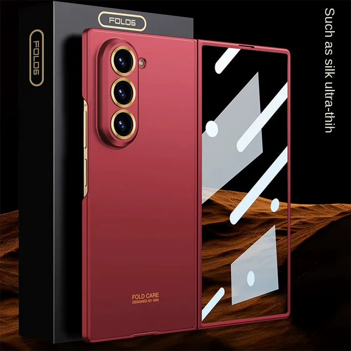 Samsung Galaxy Z Fold Series Micro Frosted Shield Case – Slim Matte Anti-Fingerprint Cover with Hinge Protection & Scratch Resistance