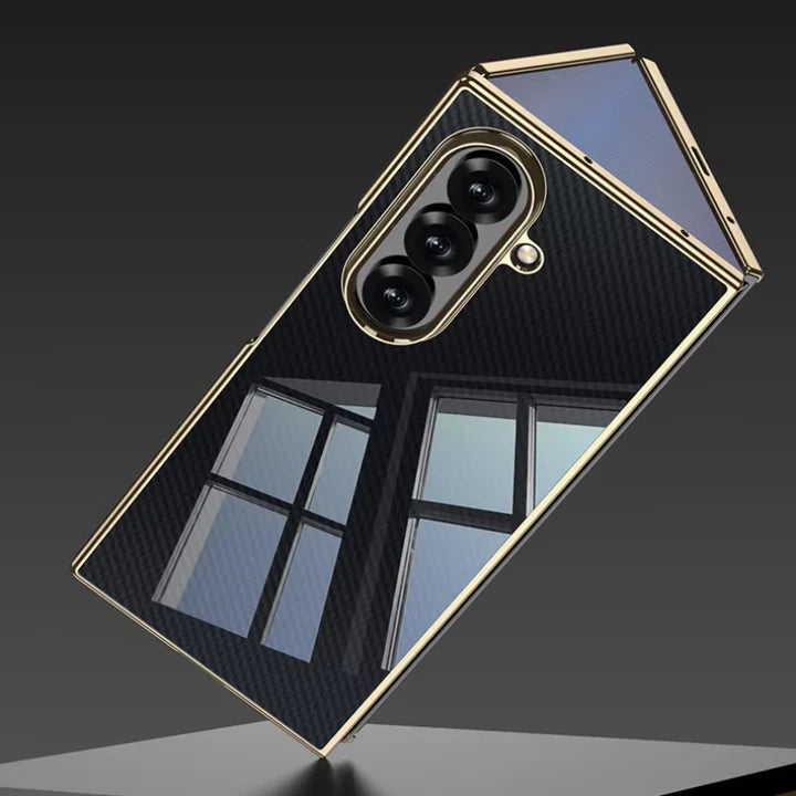 Samsung Galaxy Z Trifold Aurum Carbon Prestige Case – Luxury Carbon Fiber Finish with Slim Shockproof Hinge Protection Cover