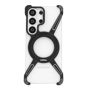 Galaxy S26 Series Magnetic Metal Frame Case with Kickstand – Minimalist Protective Cover