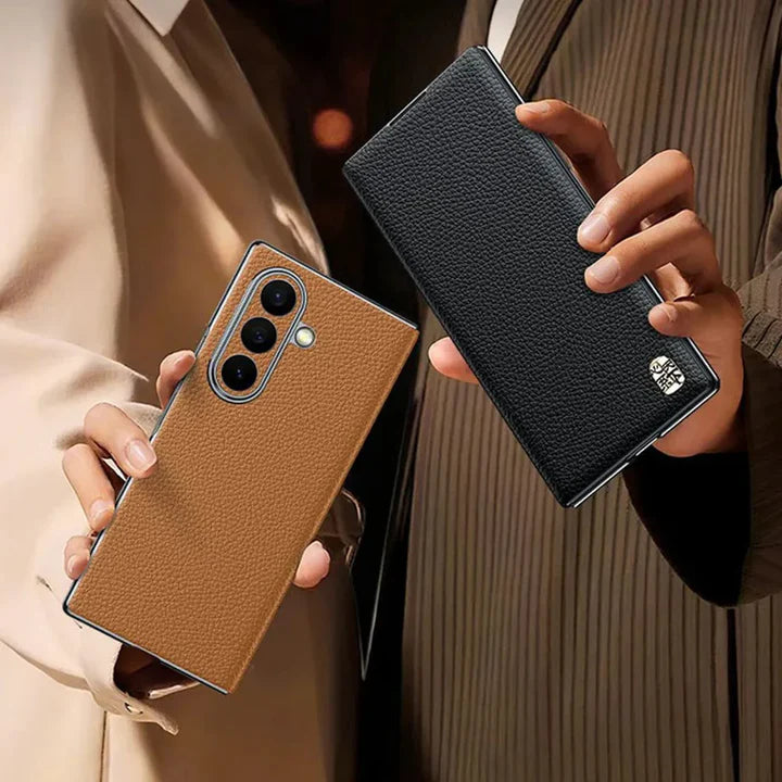 Samsung Galaxy Z Series Vortex Business Professional Leather Case – Executive Slim Cover with Hinge Protection & Anti-Slip Grip