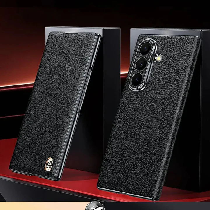 Samsung Galaxy Z Series Vortex Business Professional Leather Case – Executive Slim Cover with Hinge Protection & Anti-Slip Grip