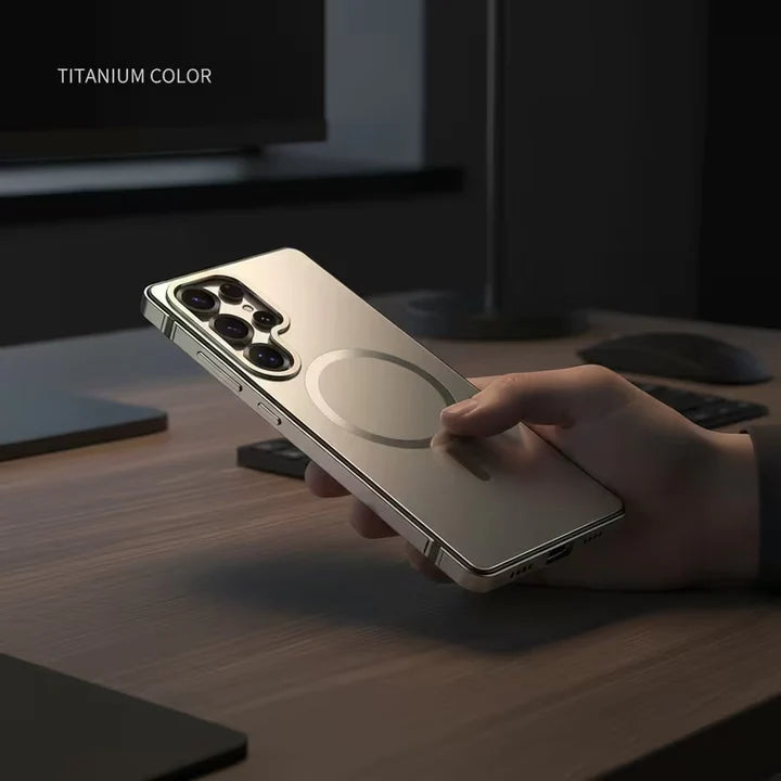 Samsung Galaxy S26 Series Aluminium Frame MagSafe Armor Case – Premium Metal Bumper with Magnetic Charging & Shockproof Protection