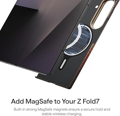 Samsung Galaxy Z Fold 6 Aramid Carbon Fiber MagSafe Case – Ultra Slim Lightweight Premium Matte Shockproof Cover (Moonrise)