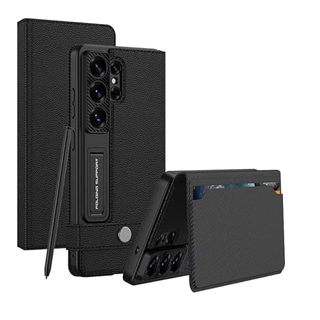 Samsung Galaxy S26 Ultra Premium Leather Flip Wallet Case – Magnetic Cover with Card Holder, Kickstand & Full Protection