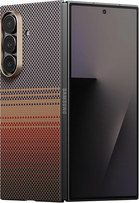 Samsung Galaxy Z Fold 7 Aramid Carbon Fiber MagSafe Case – Ultra Slim Lightweight Premium Matte Shockproof Cover (Sunset)(Moonrise)