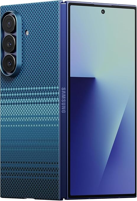 Samsung Galaxy Z Fold 6 Aramid Carbon Fiber MagSafe Case – Ultra Slim Lightweight Premium Matte Shockproof Cover (Moonrise)