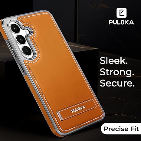 PULOKA Classic Leather Case for Samsung Galaxy S25 – Premium Slim Shockproof Luxury Cover