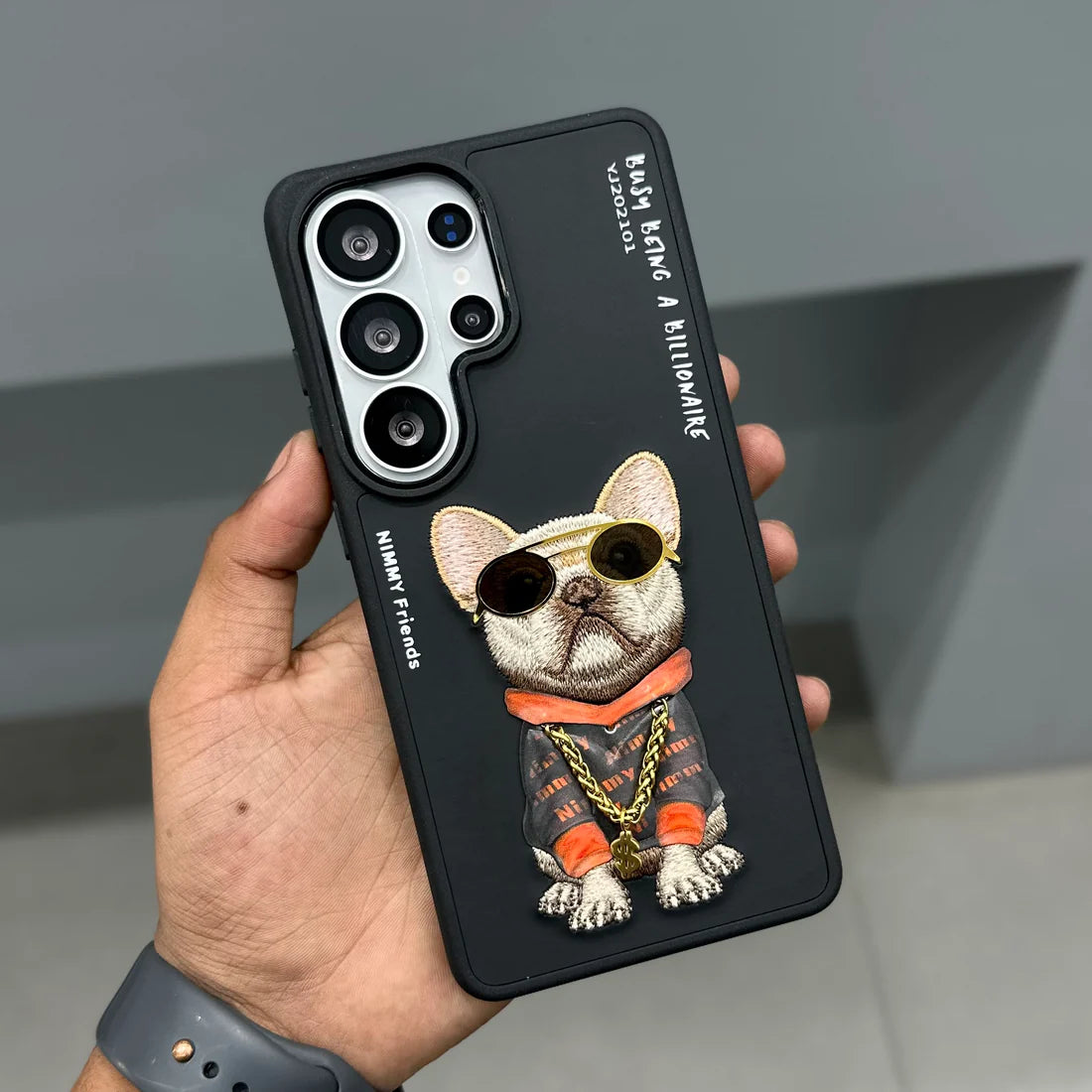Nimmy Dog Designer Case for Samsung Galaxy S26 Ultra – Cute Black Cartoon Cover with Shockproof Protection & Anti-Slip Grip