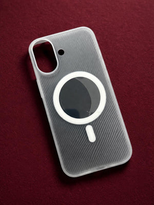 Frosted Clear Case for iPhone – Slim Shockproof Matte Transparent Cover with Magnetic Ring Design