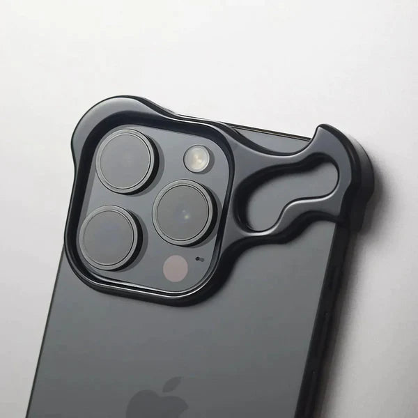 iPhone 15 Series Titanium Metal Bumper Case with Camera Ring Protection – Slim Minimalist Shockproof Frame Cover