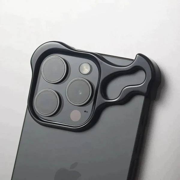 iPhone 15 Pro Max Titanium Metal Bumper Case with Camera Ring Protection – Slim Minimalist Shockproof Frame Cover