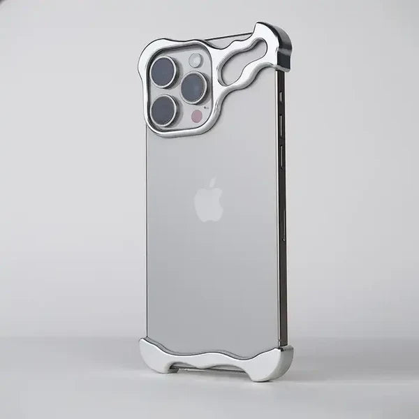iPhone 15 Series Titanium Metal Bumper Case with Camera Ring Protection – Slim Minimalist Shockproof Frame Cover