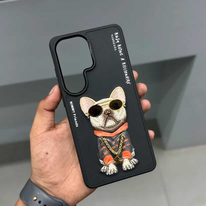 Nimmy Dog Designer Case for Samsung Galaxy S26 Ultra – Cute Black Cartoon Cover with Shockproof Protection & Anti-Slip Grip