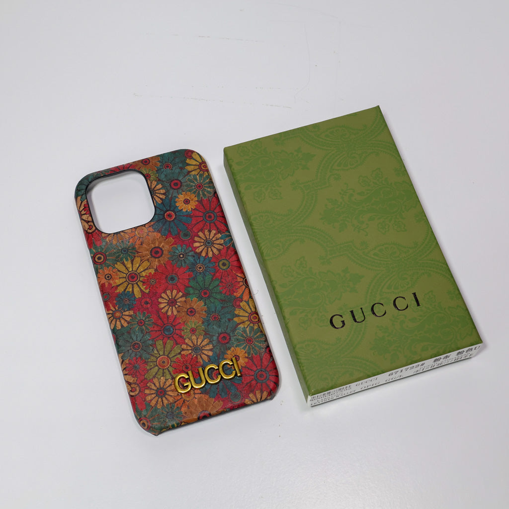 GG Flower Phone Case for iPhone 13 15 16 Series – Cute Aesthetic Floral Premium Cover (Pro Max / Plus)