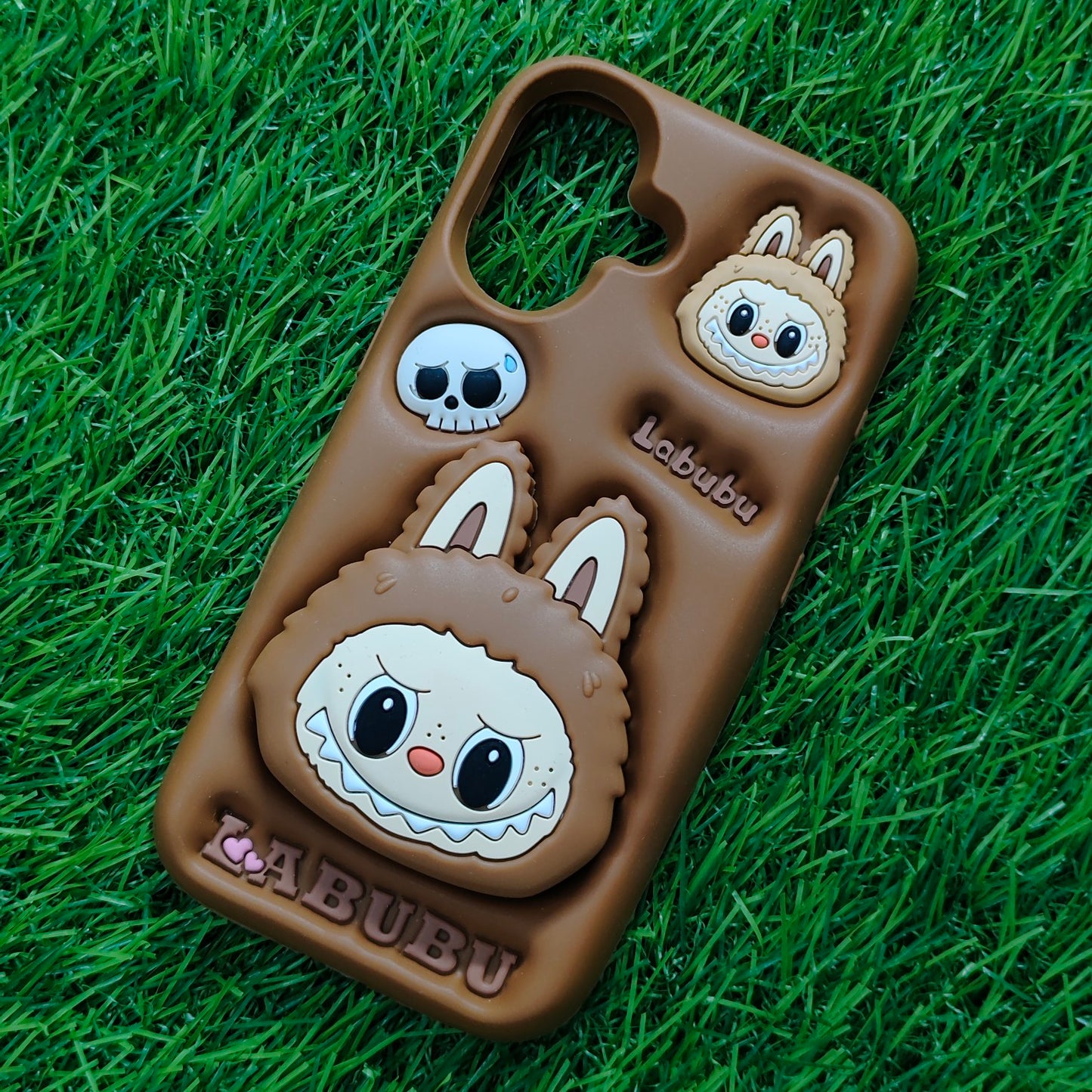 iPhone 17 Stylish Labubu Silicone Case – Cute Cartoon Shockproof Soft Back Cover