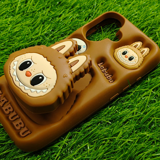 iPhone 17 Stylish Labubu Silicone Case – Cute Cartoon Shockproof Soft Back Cover