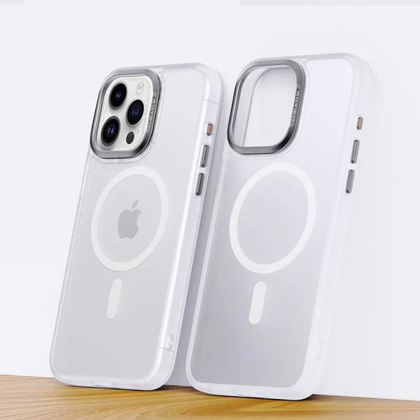 iPhone 15 Series Frosted Matte MagSafe Case with Metal Camera Lens Protection – Slim Shockproof Anti-Fingerprint Cover