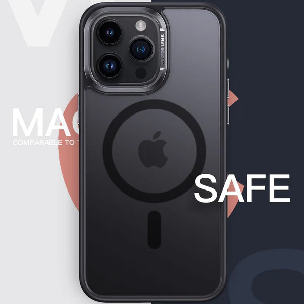 iPhone 15 Series Frosted Matte MagSafe Case with Metal Camera Lens Protection – Slim Shockproof Anti-Fingerprint Cover