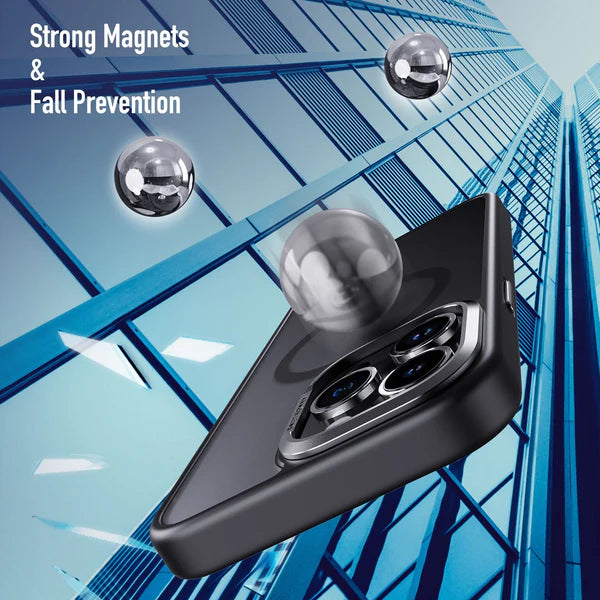 iPhone 15 Series Frosted Matte MagSafe Case with Metal Camera Lens Protection – Slim Shockproof Anti-Fingerprint Cover