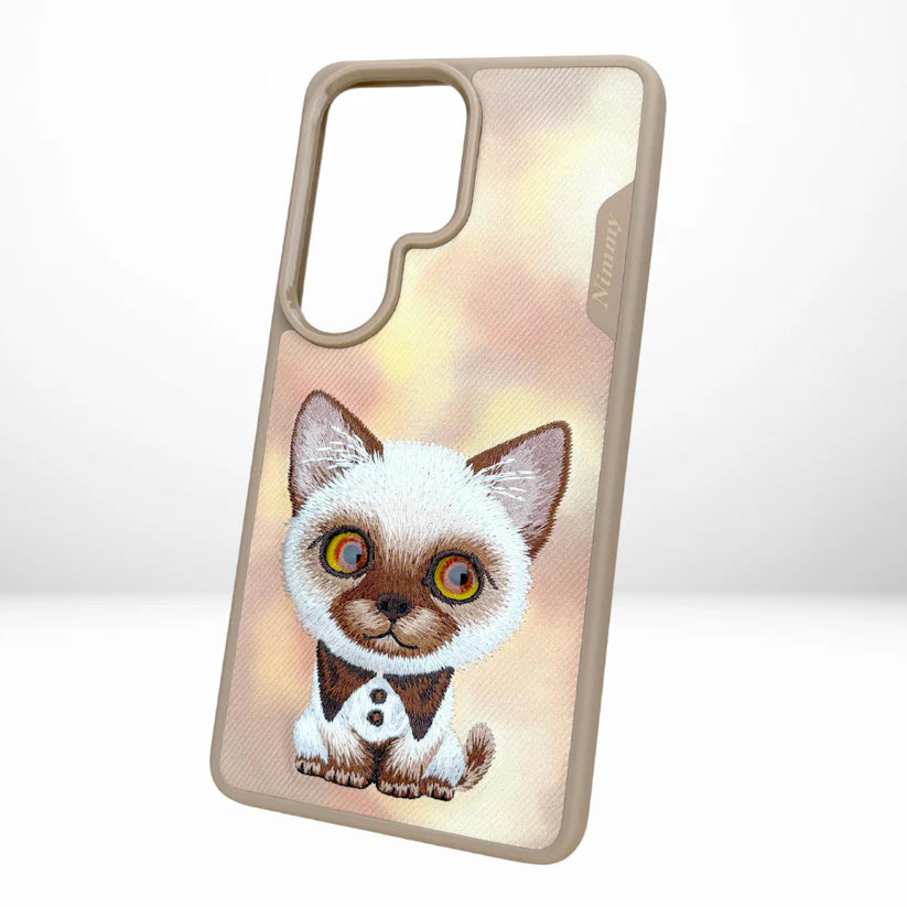 Samsung Galaxy S25 Ultra 3D Embroidered Animal Leather MagSafe Case – Premium Designer Cover with Luxury Finish & Shockproof Protection