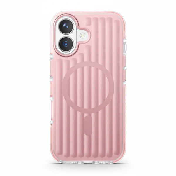 iPhone 17 Series Corrugated Metallic MagSafe Case – Shockproof Slim Anti-Slip Premium Protective Cover