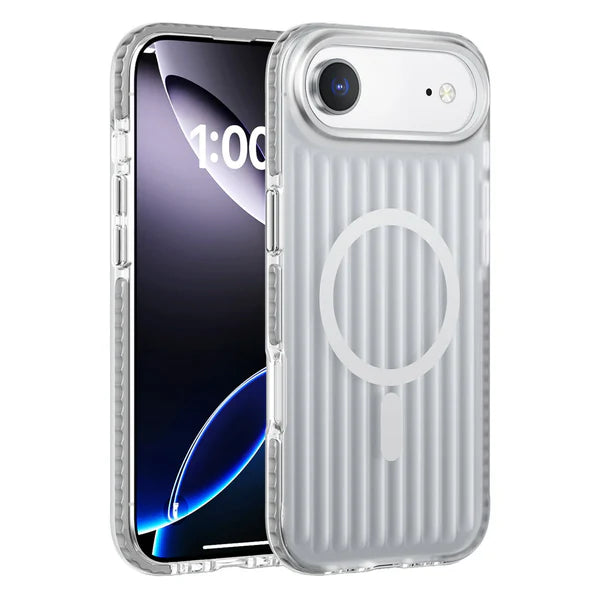 iPhone 17 Series Corrugated Metallic MagSafe Case – Shockproof Slim Anti-Slip Premium Protective Cover