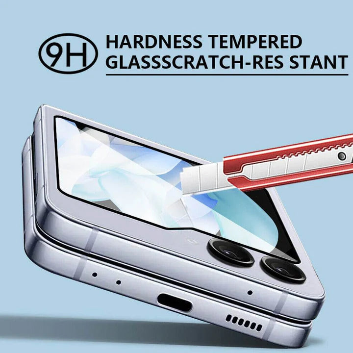 Samsung Galaxy Z Flip 6 Tempered Glass Screen Protector – HD Clear Anti-Scratch Protective Film with Bubble-Free Installation