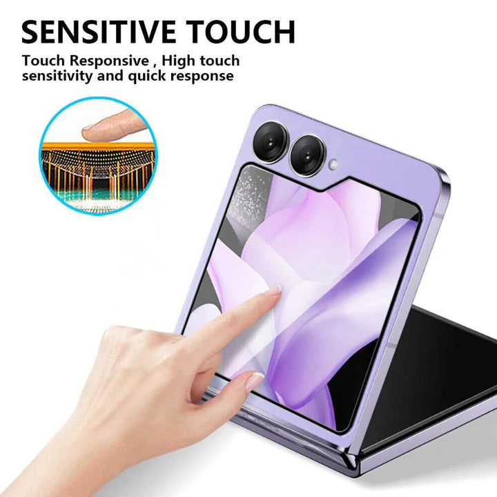 Samsung Galaxy Z Flip 6 Tempered Glass Screen Protector – HD Clear Anti-Scratch Protective Film with Bubble-Free Installation