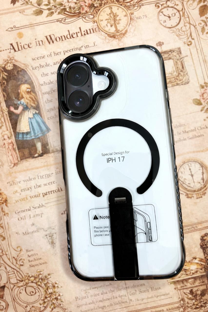 Crystal Clear Magnetic Case for iPhone 17 Series – Transparent Shockproof Slim Cover with Colored Ring Design