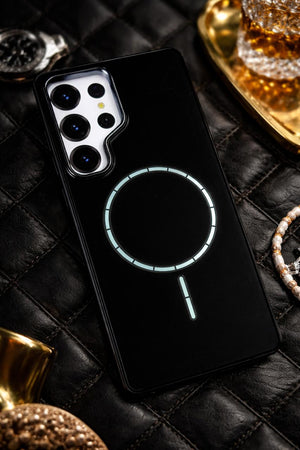 Premium Matte Black MagSafe Case for Samsung S25 Ultra – Slim Shockproof Luxury Cover with Strong Magnetic Ring