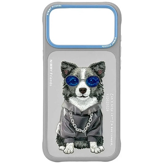 Nimmy Glasses Cool Dog iPhone 17 Pro Max Case – Premium 3D Cute Grey Aesthetic Cover (Shockproof & Stylish)