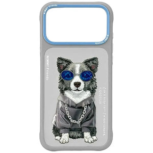 Nimmy Glasses Cool Dog iPhone 17 Pro Max Case – Premium 3D Cute Grey Aesthetic Cover (Shockproof & Stylish)