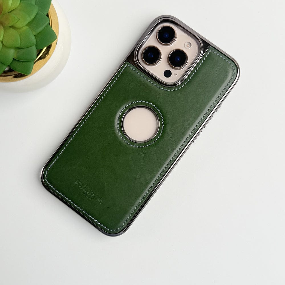 iPhone 16 Pro Max Classy Elite Black Leather Case – Premium Slim Shockproof Luxury Cover