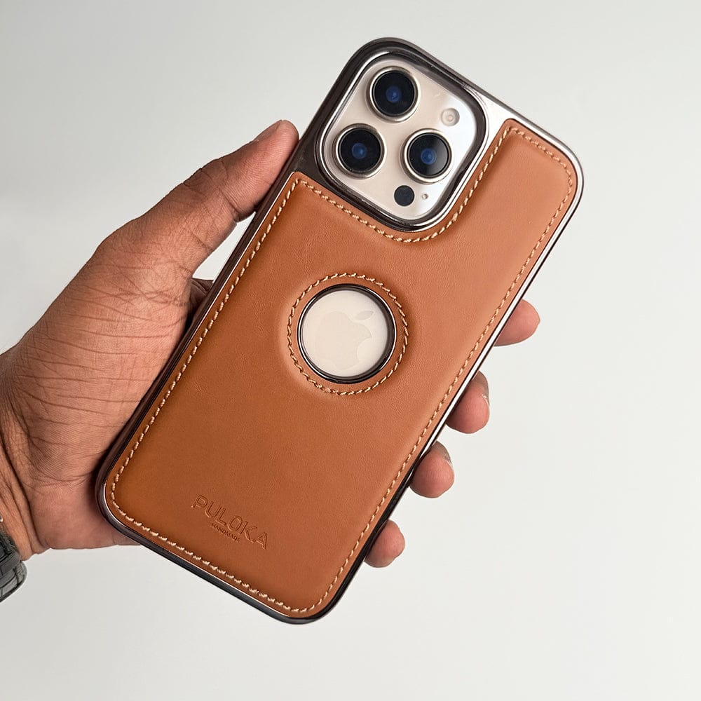 iPhone 16 Pro Max Classy Elite Black Leather Case – Premium Slim Shockproof Luxury Cover