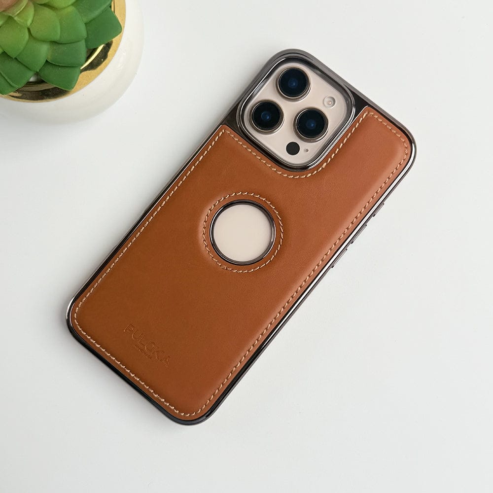 iPhone 16 Pro Max Classy Elite Black Leather Case – Premium Slim Shockproof Luxury Cover