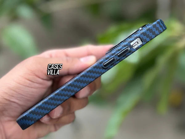 iPhone 14 Pro Max Aramid Fiber Case – Ultra Thin Carbon Fiber Kevlar Cover, Slim Lightweight Shockproof Protective Case