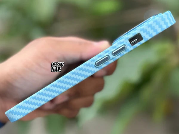iPhone 14 Pro Max Aramid Fiber Case – Ultra Thin Carbon Fiber Kevlar Cover, Slim Lightweight Shockproof Protective Case