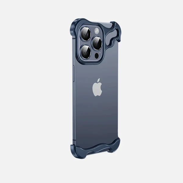 iPhone 15 Series Titanium Metal Bumper Case with Camera Ring Protection – Slim Minimalist Shockproof Frame Cover