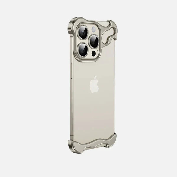 iPhone 15 Series Titanium Metal Bumper Case with Camera Ring Protection – Slim Minimalist Shockproof Frame Cover
