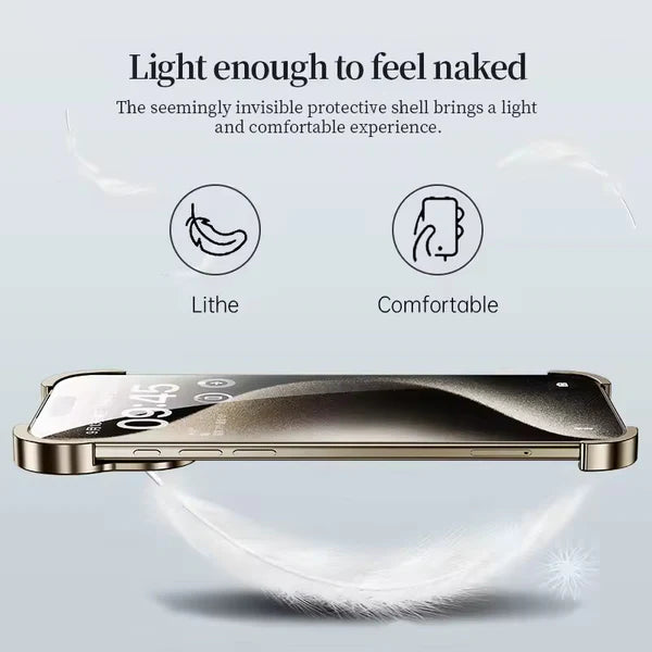 iPhone 17 Pro max Titanium Metal Bumper Case – Minimalist Design, Slim & Durable Protective Frame Cover