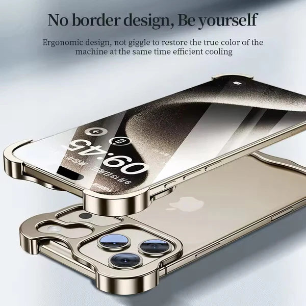 iPhone 17 Pro max Titanium Metal Bumper Case – Minimalist Design, Slim & Durable Protective Frame Cover