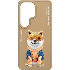 Samsung Galaxy S26 Ultra NIMMY Cool Pug Chain Case Baige color– Cute Designer Cover with Strap, Shockproof Protection & Anti-Slip Grip